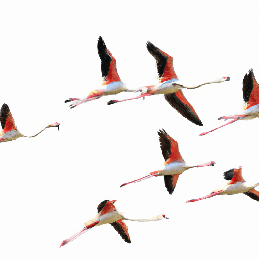 10 Flamingos in Flight color full 10 Flamingos in Flight color full